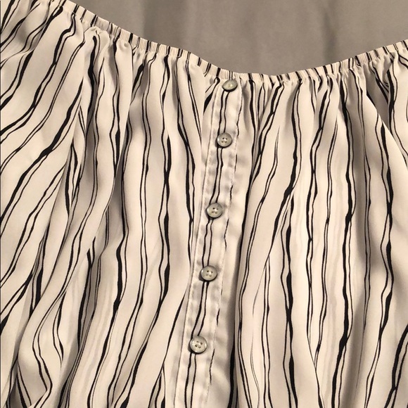 Striped Off The Shoulders Top! - Picture 2 of 3